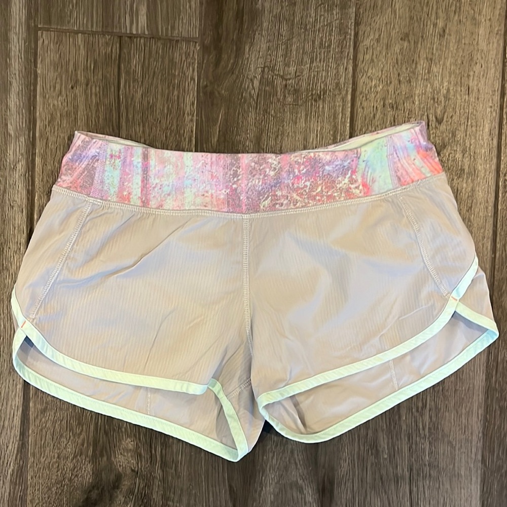Ivivva grey shorts with patterned waistband